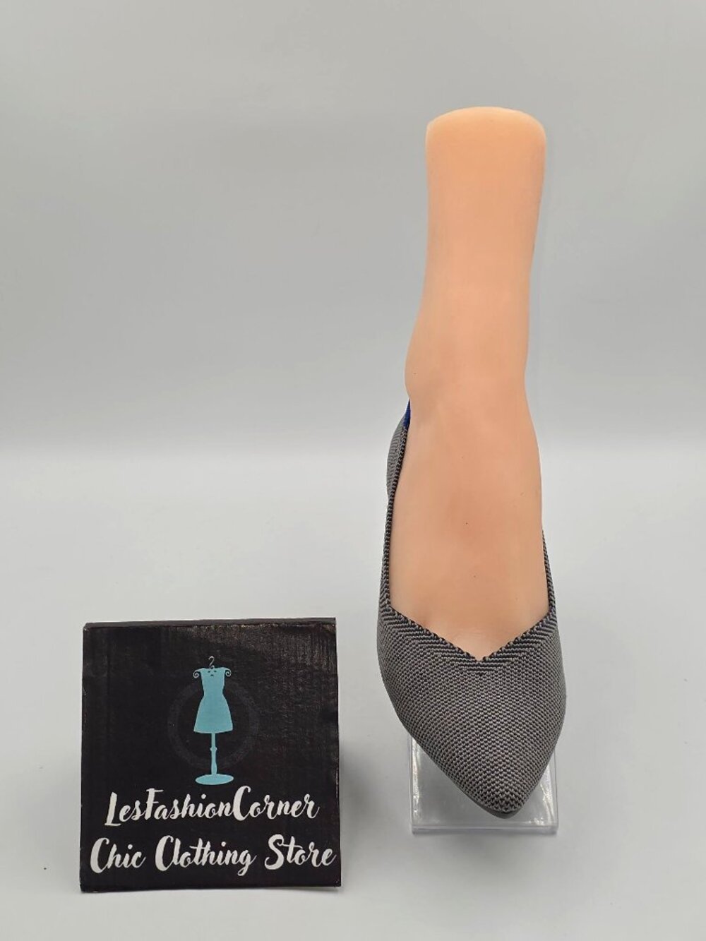 Rothys Women's Gray  Blue Pointed-Toe Comfortable Flats Shoes Size 7 3838 - Picture 15 of 16